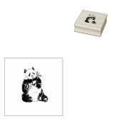 Chubby Panda Beer met Bamboo Rubberstempel (Gestempeld)