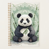 Chubby panda zittend in een lotushouding planner (Voorkant)