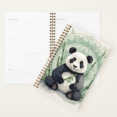 Chubby panda zittend in een lotushouding planner (Display)