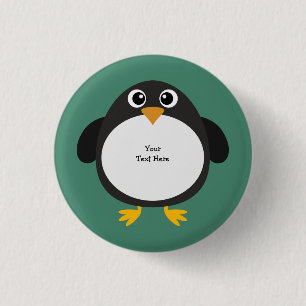 Chubby Penguin (aanpasbaar) Ronde Button 3,2 Cm