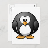 Chubby Penguin Briefkaart (Voorkant / Achterkant)