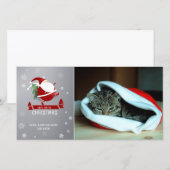 Chubby Père Noël sur le Carte photo Arrière - plan (Devant / Derrière)