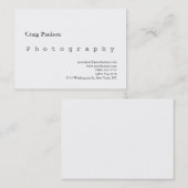 Chubby Photographie tendance Carte de visite blanc (Devant / Derrière)