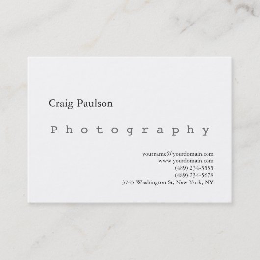 Chubby Photographie tendance Carte de visite blanc (Devant)