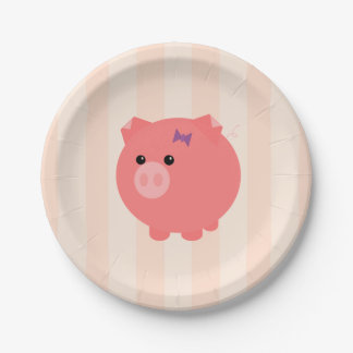 Chubby Pig Birthday Borden Papieren Bordje