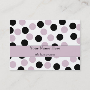 Chubby Pink en Black Polka Dot Visitekaartje