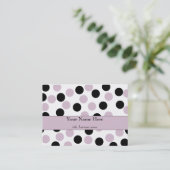 Chubby Pink et Black Polka Carte de visite (Debout devant)