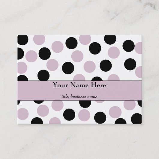 Chubby Pink et Black Polka Carte de visite (Devant)