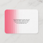 Chubby Pink White Minimalist Feminine Plain Modern Visitekaartje (Achterkant)