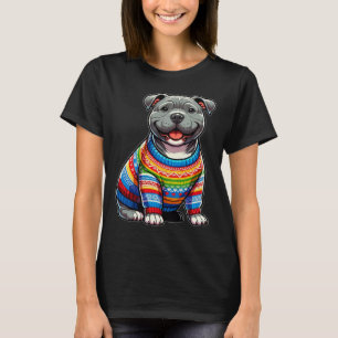 Chubby Pitbull Hond Puppy Trui Liefhebber T-shirt