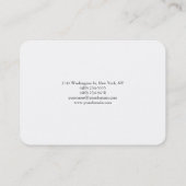 Chubby Plain Simple White Attractive Minimalist Visitekaartje (Achterkant)