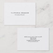 Chubby Plain Trendy White Professional Creative Visitekaartje (Voorkant / Achterkant)