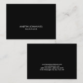 Chubby Professional Black Plain Visitekaartje (Voorkant / Achterkant)