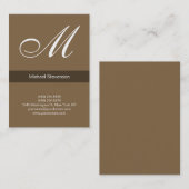 Chubby professionnel carte de visite marron clair (Devant / Derrière)