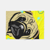 Chubby Pug Face Blankets Fleece Deken (Voorkant (Horizontaal))