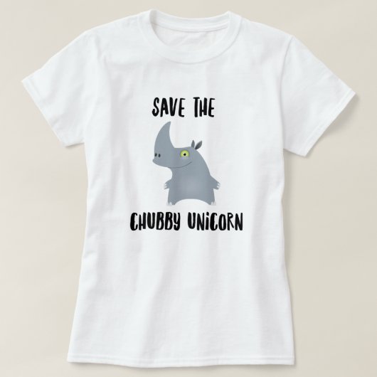 Chubby Rhinoceros Unicorn T-Shirt (Design voorkant)