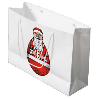 Chubby Rolly Polly Santa Large Gift Bag Large Cadeauzakje