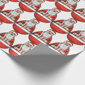 Chubby Rolly Polly Santa Wrapping Paper Cadeaupapier (Hoek)