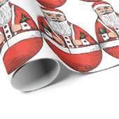 Chubby Rolly Polly Santa Wrapping Paper Cadeaupapier (Rol Hoek)