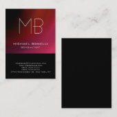 Chubby rouge rose violet noir carte de visite (Devant / Derrière)