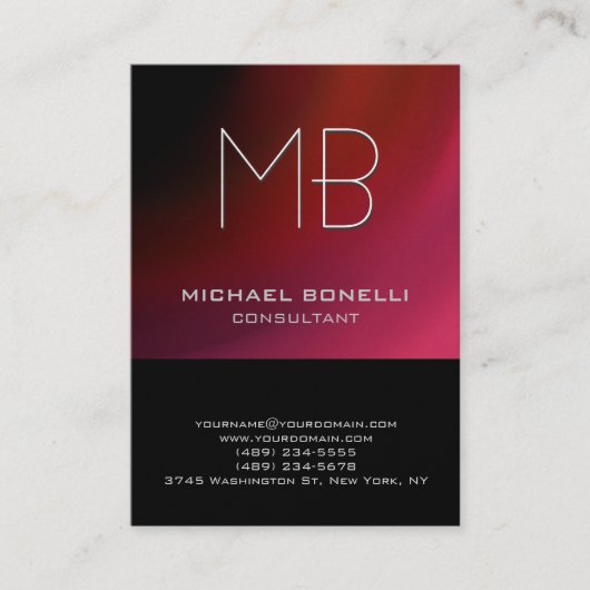 Chubby rouge rose violet noir carte de visite (Devant)