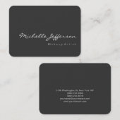 Chubby Rounded Corner Script Grijs Visitekaartje (Voorkant / Achterkant)