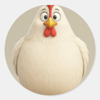Chubby Schattige Cartoon Chicken Sticker