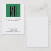 Chubby Sea Green White Clean Carte de visite (Devant / Derrière)