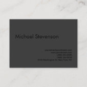 Chubby Simple Black Out Photographe Carte de visit (Dos)