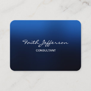 Chubby Stijlvol Script Trendy Blue Consultant Visitekaartje