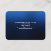 Chubby Stijlvol Script Trendy Blue Consultant Visitekaartje (Achterkant)