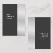 Chubby Stijlvolle grijze voorzijde Visitekaartje (Voorkant / Achterkant)