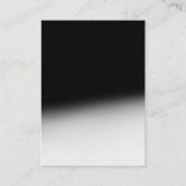 Chubby Stylish Monogram Black Grey Carte de visite (Dos)