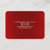 Chubby Stylish Script Trendy Red Consultant Visitekaartje (Achterkant)