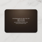 Chubby Stylish Script Trendy Sepia Brown Visitekaartje (Achterkant)