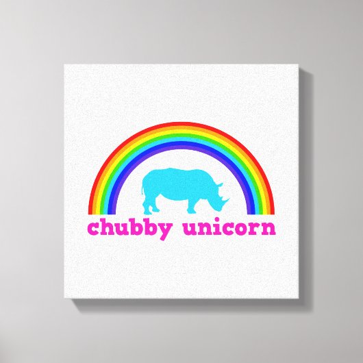 Chubby Unicorn Canvas Afdruk (Voorkant)