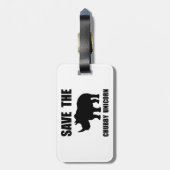 Chubby Unicorn Rhino Bagagelabel (Achterkant verticaal)