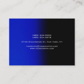 Chubby Unique Carte de visite de Monogramme Bleu N (Dos)