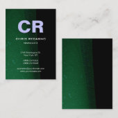 Chubby Vertical Green Black Pattern Visitekaartje (Voorkant / Achterkant)