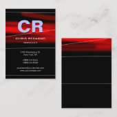 Chubby Vertical Red Black Pattern Visitekaartje (Voorkant / Achterkant)