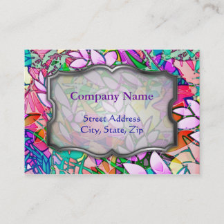 Chubby Visitekaartje Grunge Art Floral Abstract