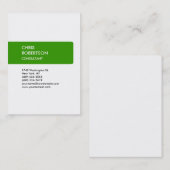 Chubby White Green Carte de visite spécial unique (Devant / Derrière)