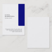 Chubby White Navy Bleu Attractif Carte de visite (Devant / Derrière)