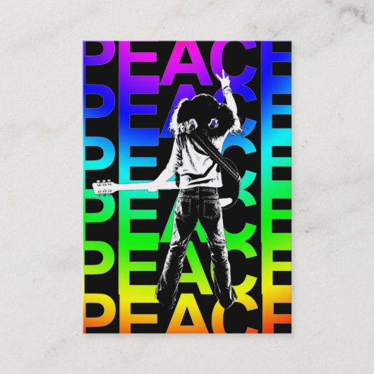 Chubbykaart "Rainbow Peace" Visitekaartje (Voorkant)