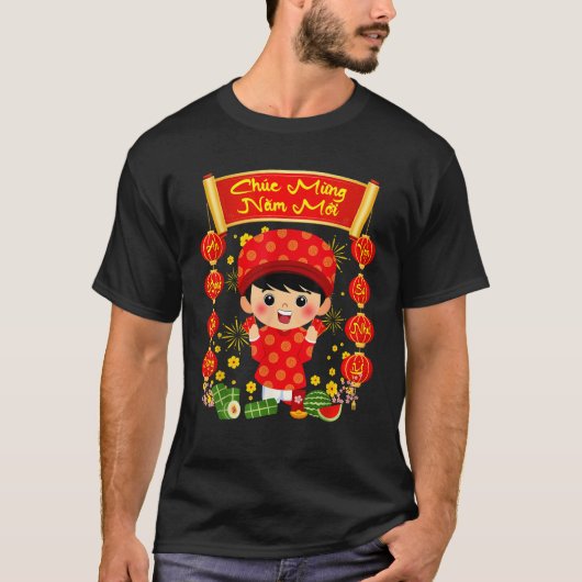 Chuc Mung Nam Moi Happy Lunar New Year Vietnamese T-shirt (Voorkant)