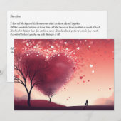 Chuchote l'amour : Écrivez votre lettre - Carte de (Devant / Derrière)