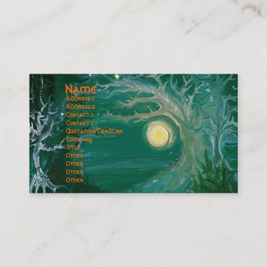 Chuchotements dans le carte de visite de nuit (Devant)