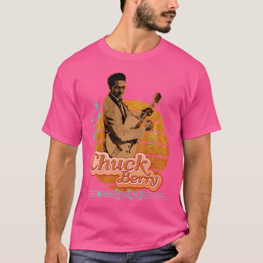 Chuck Berry Retro Art T-shirt (Voorkant)