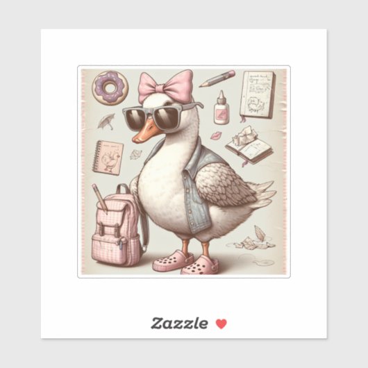 Chuck branché retour à l'école Sticker Set (Feuille)