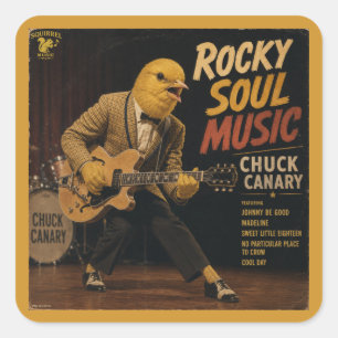 Chuck Canary Album: een Parodie Vierkante Sticker